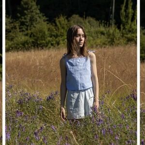 Shelter Kai Tank Linen Gingham size L